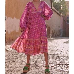 Spell Madame Peacock Dress in Boysenberry